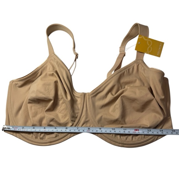NWT Delimira Nude underwire bra taupe tan plus size women’s 40F - Picture 8 of 8
